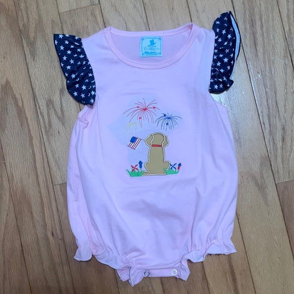 Smocked By Chic romper, size 2T. Perfect for patriotic holidays! Never worn! - Picture 1 of 2